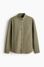 Olive Green Oxford Cotton Shirt