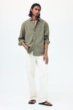 Olive Green Oxford Cotton Shirt