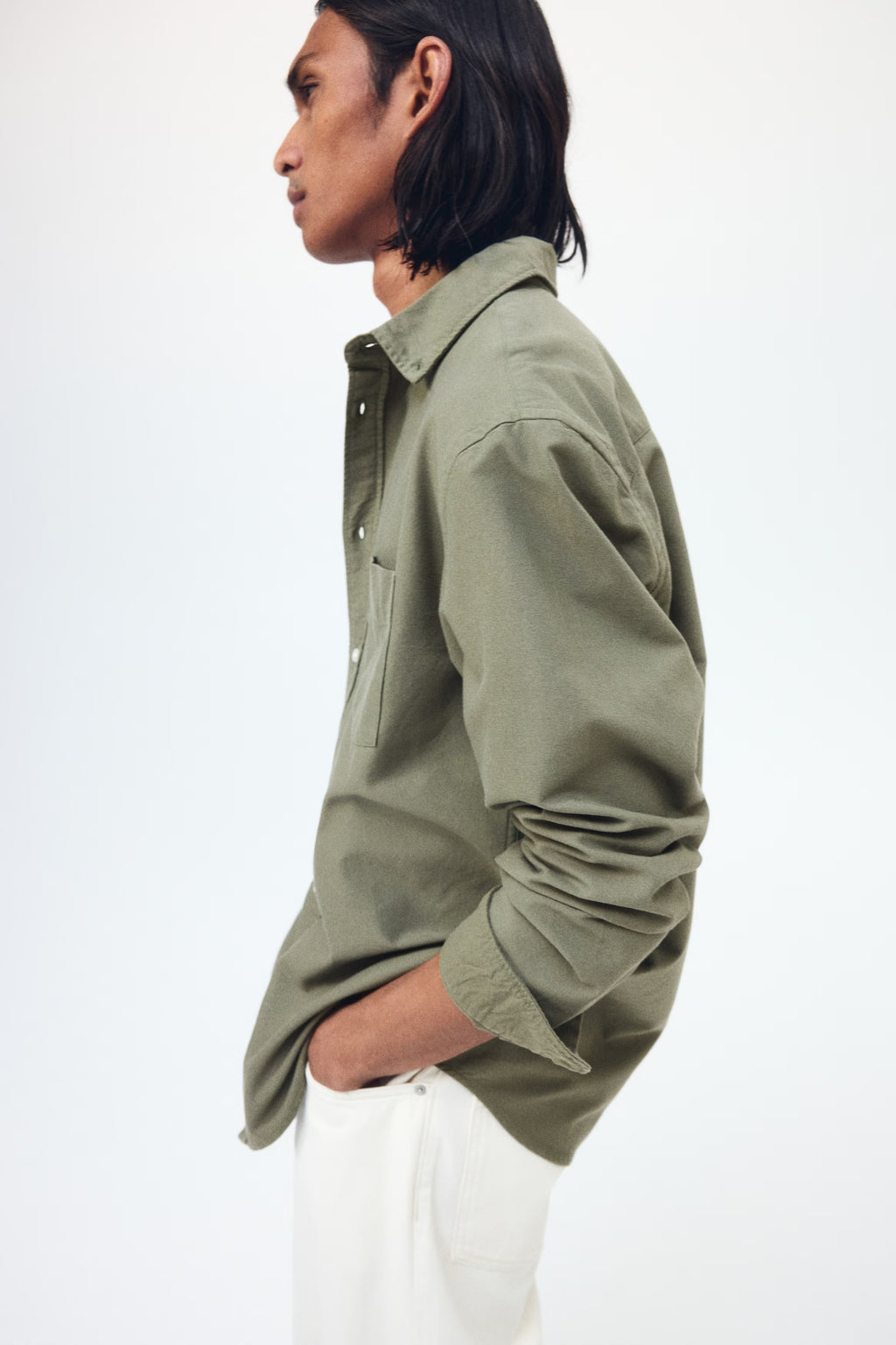 Olive Green Oxford Cotton Shirt