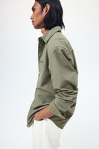 Olive Green Oxford Cotton Shirt